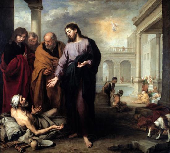 Bartolome Esteban Murillo Christ healing the Paralytic at the Pool of Bethesda France oil painting art